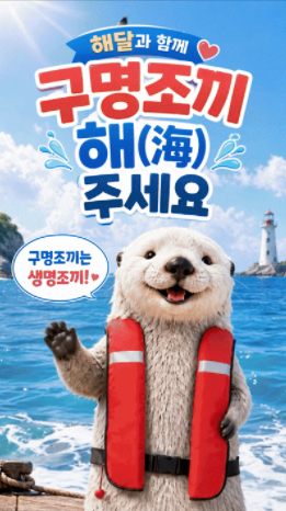 해달이와 함께하는 「구명조끼 해주세요」 캠페인 1 (최종)